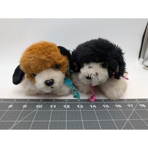 Tyco Puppy Puppy Puppies Dog Plush Lot of 2 READ Stuffed Animal Toy